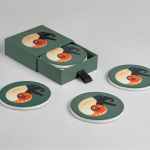 Lot Set De 4 Dessous-Verre Shellephant (SET OF 4 COASTERS), Gangzaï | Gisela Concept Store
