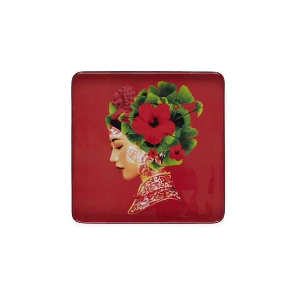 Face Plateau Carré Lotus (ROUND TRAY) 30 X 30 CM Gangzaï | Gisela Concept Store