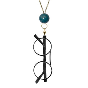 Mise en situation Collier de lunettes – Boule-turquoise-golden Anna e Alex | Gisela Concept Store